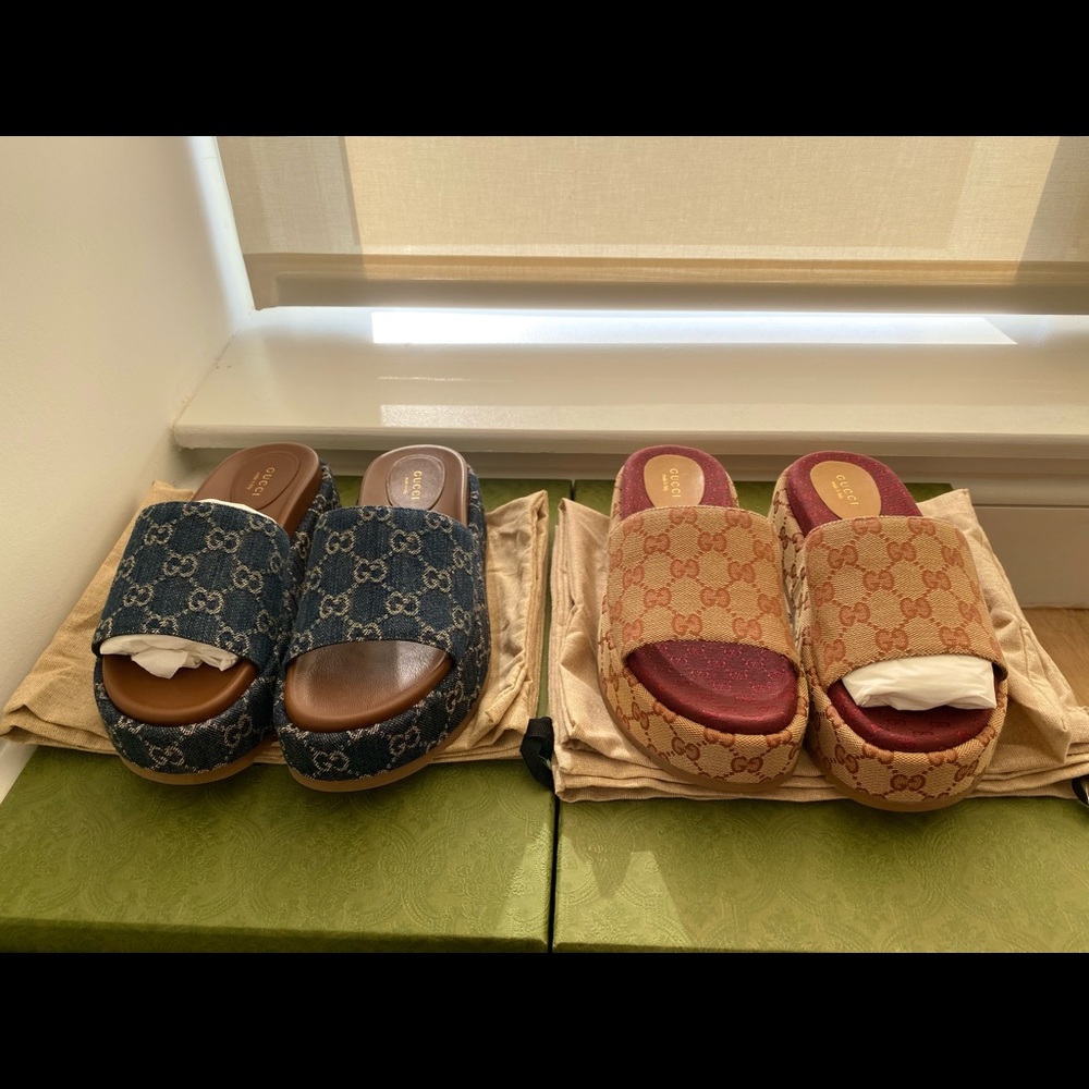 Authentic Gucci Platform Slides - Picture 3 of 3